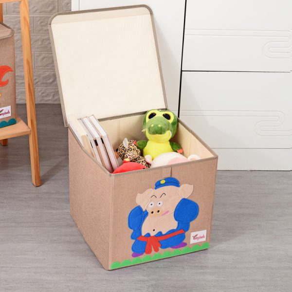 Cartoon Foldable Children's Toy Square Storage Box - Large Fabric Clothing and Storage Organizer
