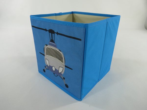 Children's Foldable Open-Top Storage Box with Car Pattern