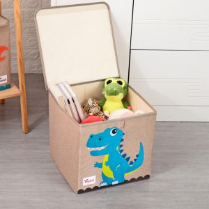 Cartoon Foldable Children's Toy Square Storage Box - Large Fabric Clothing and Storage Organizer