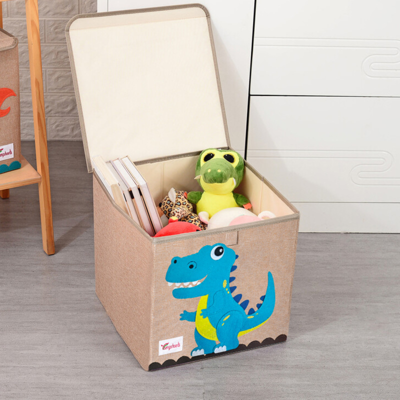 Cartoon Foldable Children's Toy Square Storage Box - Large Fabric Clothing and Storage Organizer