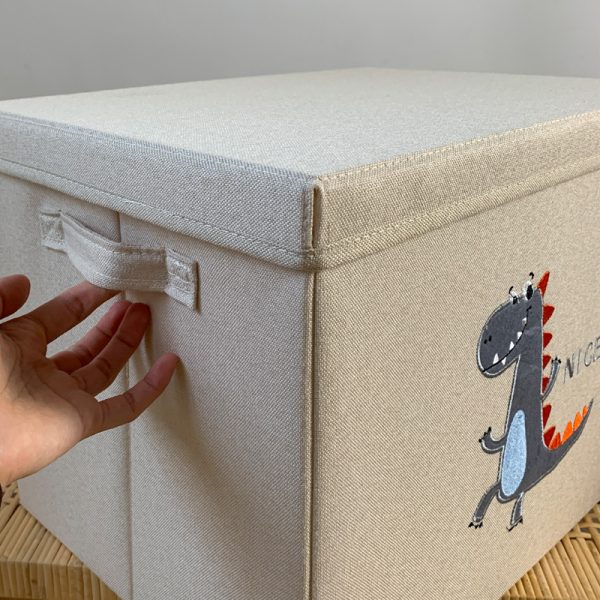 Foldable Children's Room Toy Storage Box with Lid - Odorless PP Board, Clothing Organizer, Large Wardrobe Storage Basket