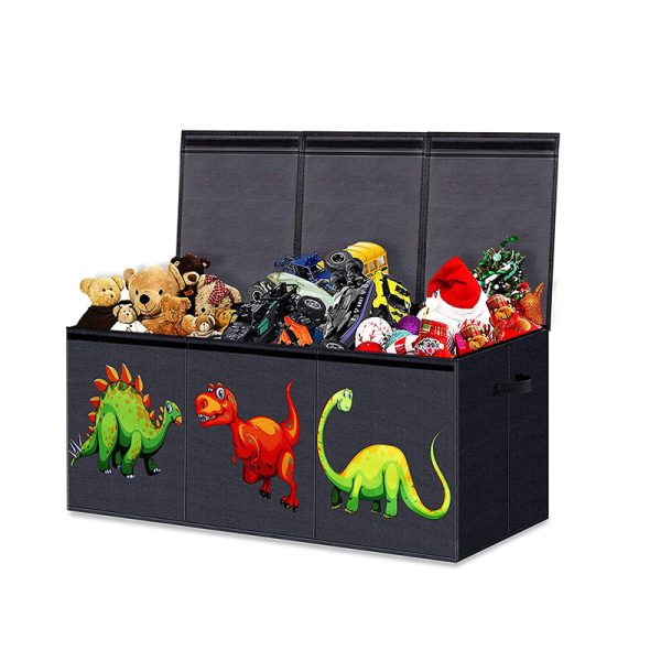 Multifunctional Large Foldable Storage Box with Lid - Children's Toy Organizer and Home Fabric Storage Solution