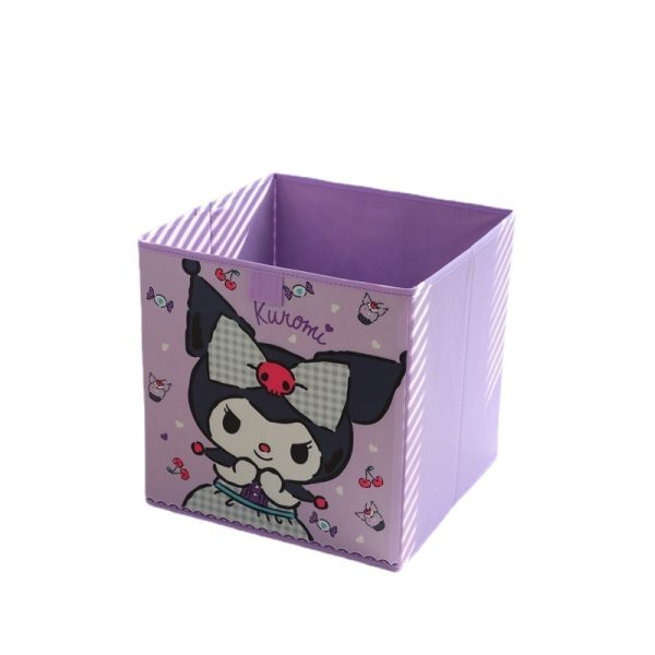 Japanese-Style Girl's Heart Home Foldable Storage Box - Children's Toy Organizer with Kuroko-themed Sections for Underwear and Socks