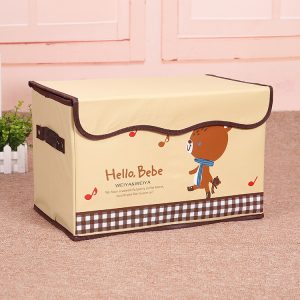 Cartoon Fabric Toy Storage Box - Children's Toy and Miscellaneous Item Organizer, Clothing Storage with Foldable Design and Convenient Handle