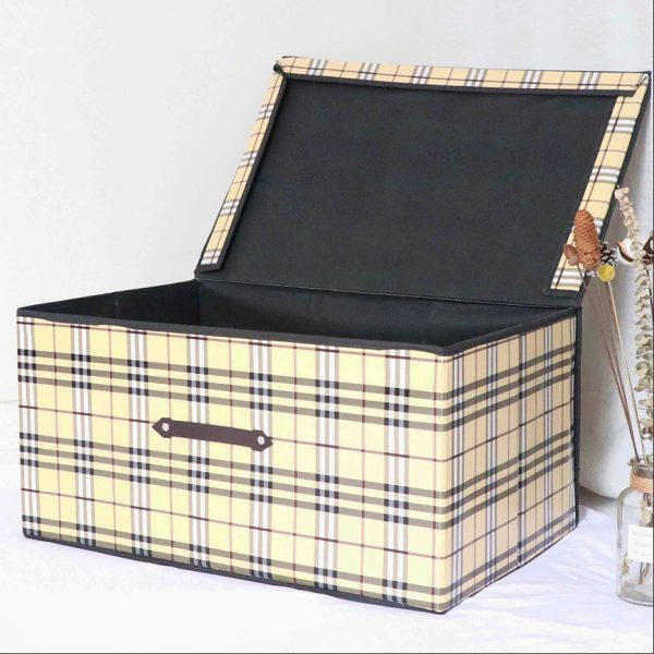 Fabric Covered Folding Storage Box - Large Capacity Organizer for Clothes, Children's Toys, and Non-Woven Fabric Storage