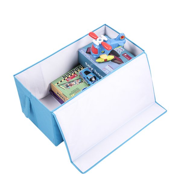 Vibrant Pink and Blue Children's Toy Storage Box - Flip-Top, High-Capacity Kids' Organizer