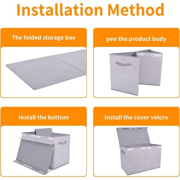 Foldable Cartoon Toy Storage Box - Square Household Children's Room Organizer for Baby's Blocks, Books, and Fabric Items