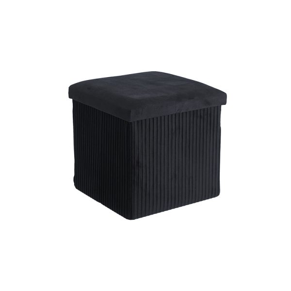 Folding Storage Velvet Ottoman Bench