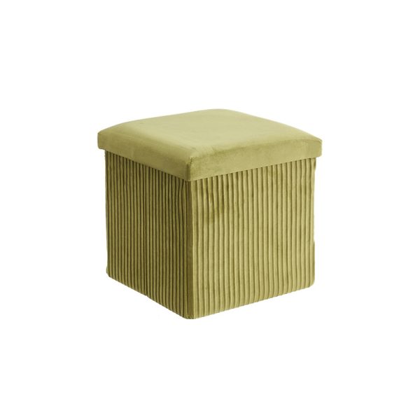 Folding Storage Velvet Ottoman Bench