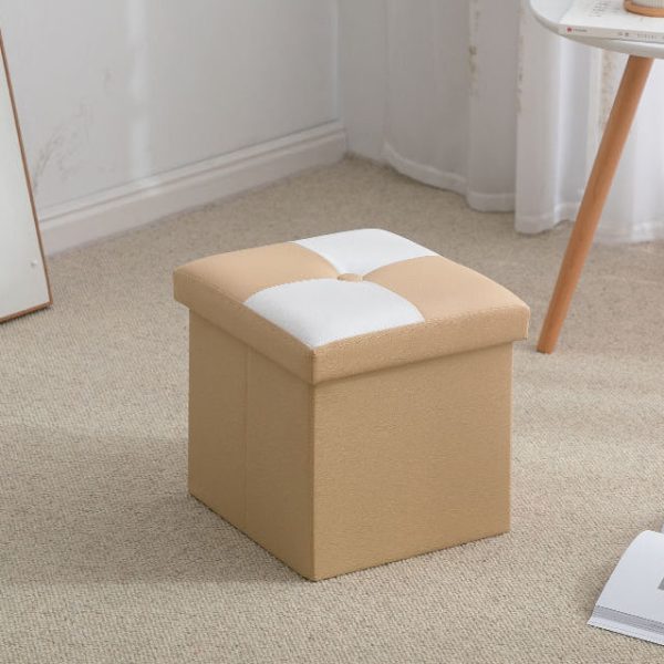 Folding Storage Ottoman Bench