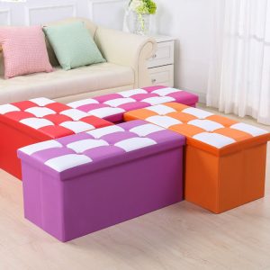 Folding Storage Ottoman Bench