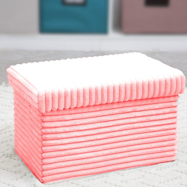 Gabardine Fabric Storage Ottoman