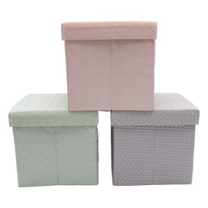 Leather Ottoman Folding Cube