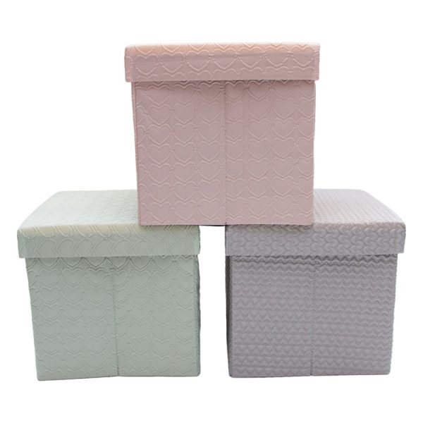 Leather Ottoman Folding Cube