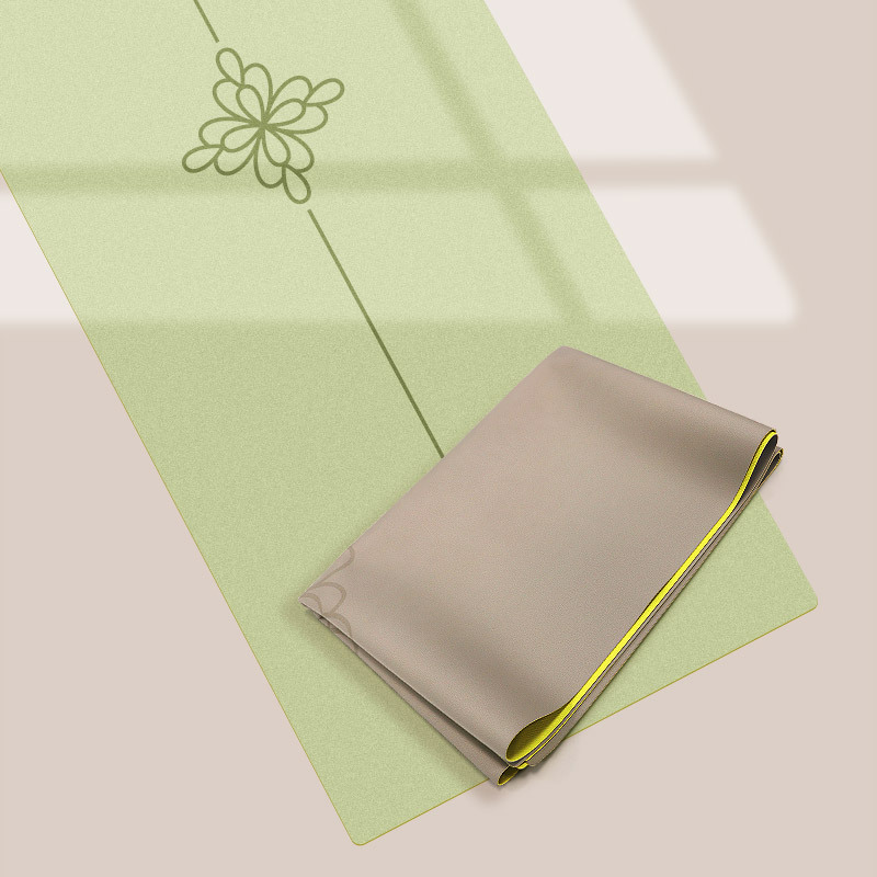 1.5mm thin natural rubber mat pu yoga mat absorbs sweat, non-slip, foldable and portable