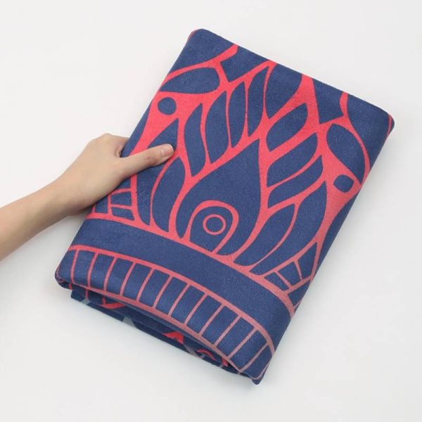 Ultra-thin suede portable natural rubber foldable yoga mat