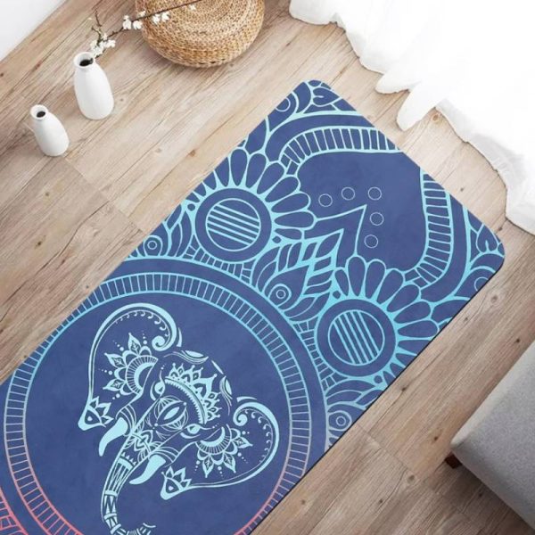 Ultra-thin suede portable natural rubber foldable yoga mat