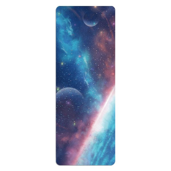 Ultra-thin suede printed yoga mat with rubber foldable from 1.5mm to 5mm thick