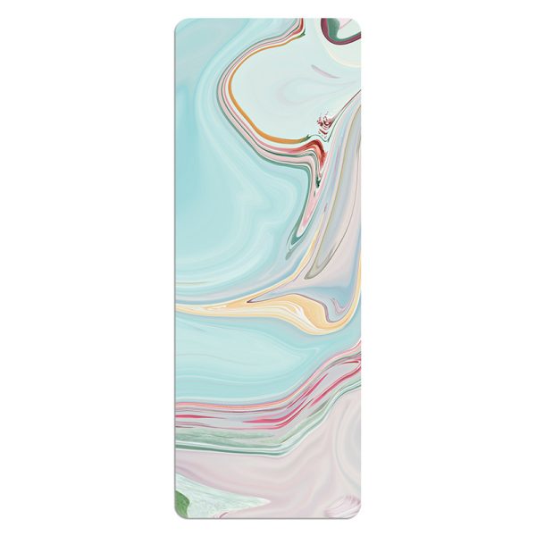 Ultra-thin suede printed yoga mat with rubber foldable from 1.5mm to 5mm thick