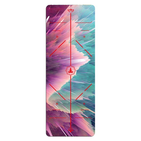 Ultra-thin suede printed yoga mat with rubber foldable from 1.5mm to 5mm thick