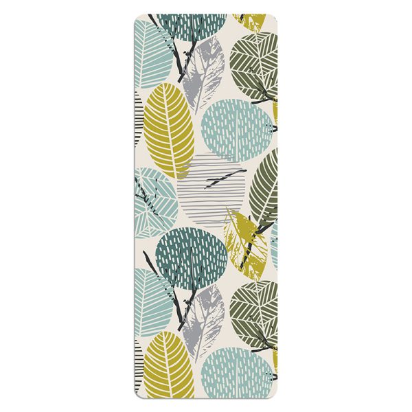 Ultra-thin suede printed yoga mat with rubber foldable from 1.5mm to 5mm thick