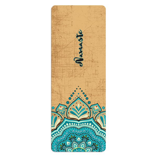 Ultra-thin suede printed yoga mat with rubber foldable from 1.5mm to 5mm thick