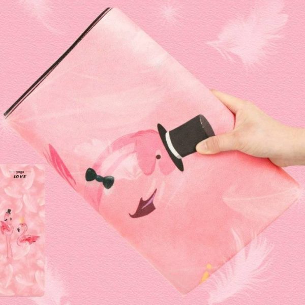 Ultra-thin suede printed yoga mat with rubber foldable from 1.5mm to 5mm thick