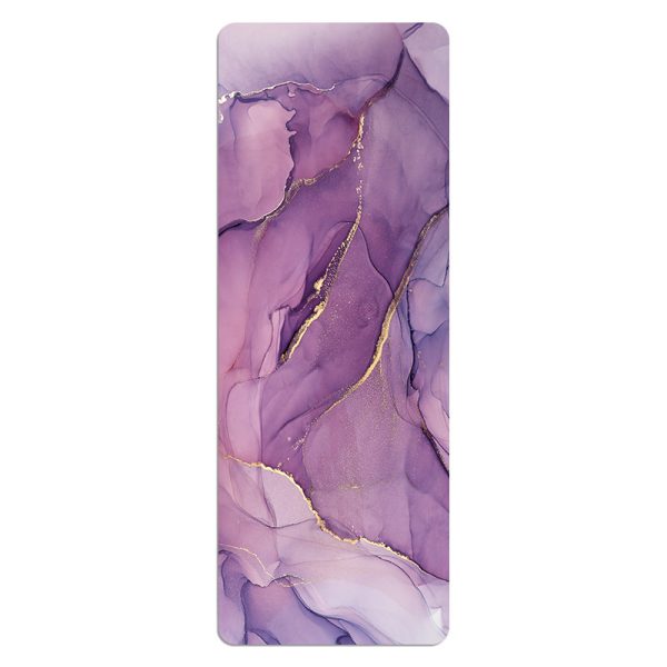 Ultra-thin suede printed yoga mat with rubber foldable from 1.5mm to 5mm thick