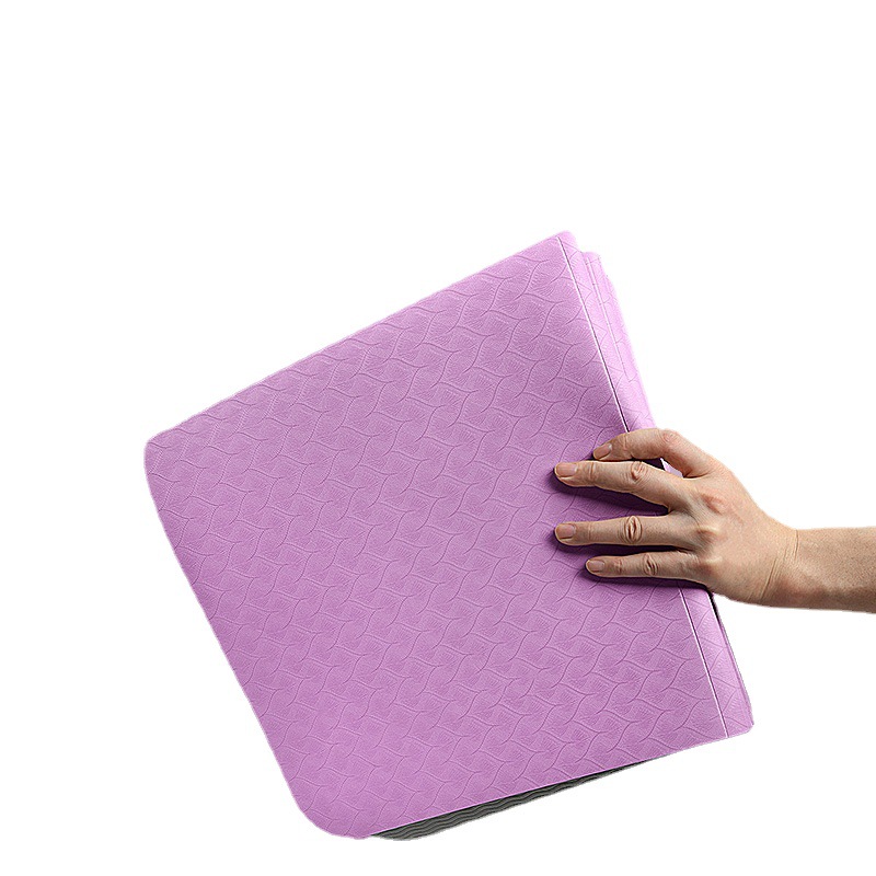 6mm thickened TPE material shock-absorbing anti-slip foldable yoga mat