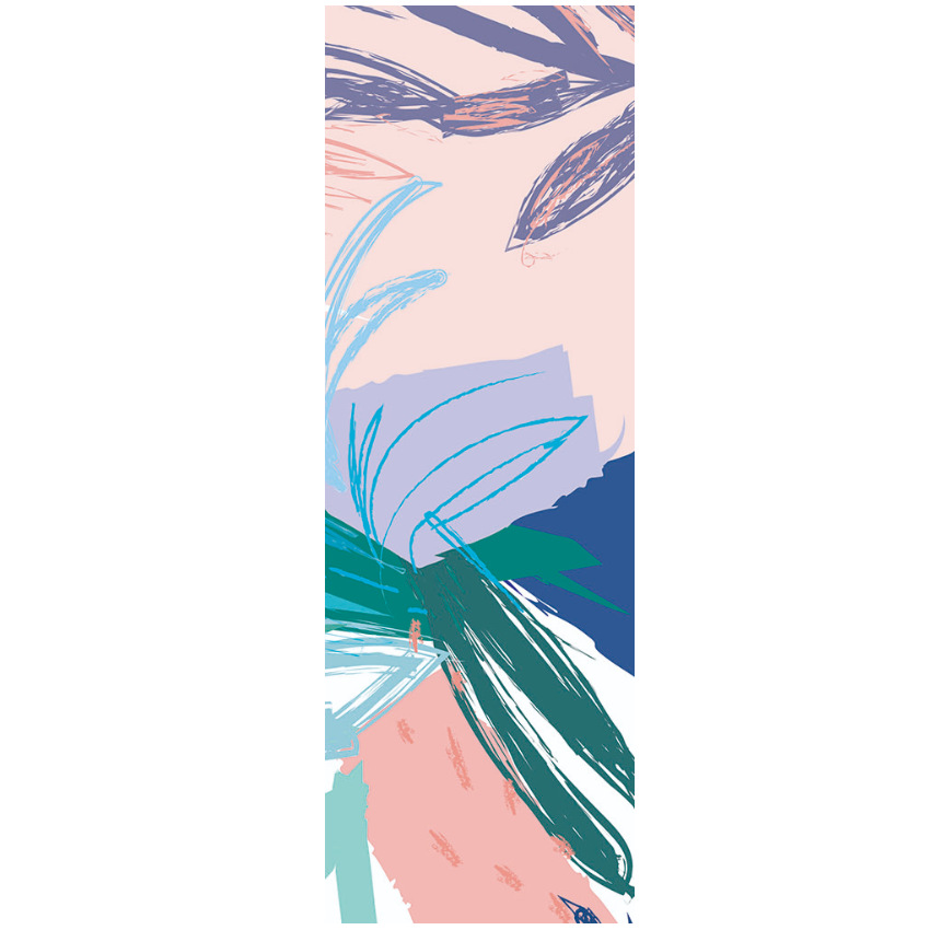 Tropical suede 1.5mm thin sweat-absorbent foldable yoga mat