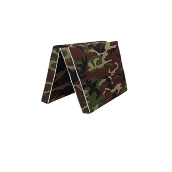 Camouflage foldable gymnastics mat with pearl cotton lining, soft and anti-fall
