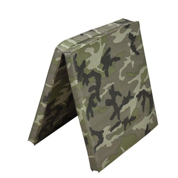 Camouflage foldable gymnastics mat with pearl cotton lining, soft and anti-fall