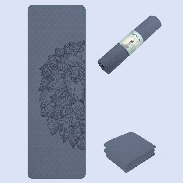 TPE material thickened non-slip widened 4mm lightweight fitness mat foldable