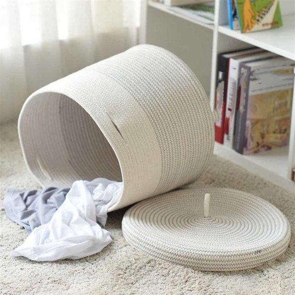 Cotton Rope Woven Laundry Basket