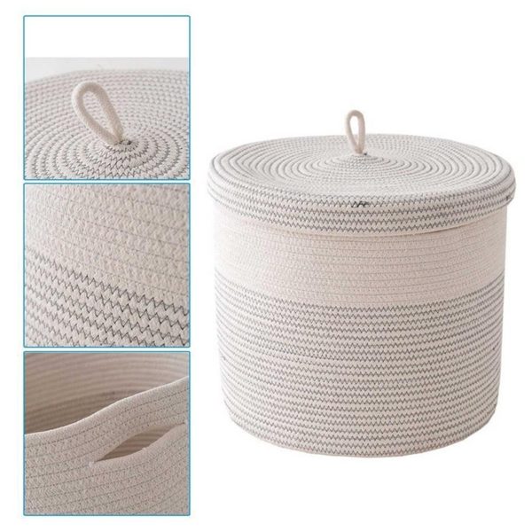 Cotton Rope Woven Laundry Basket
