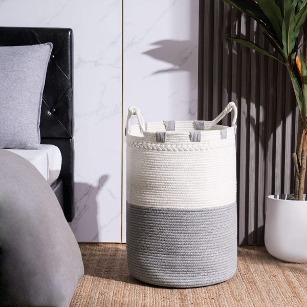 Large Woven Rope Laundry Basket
