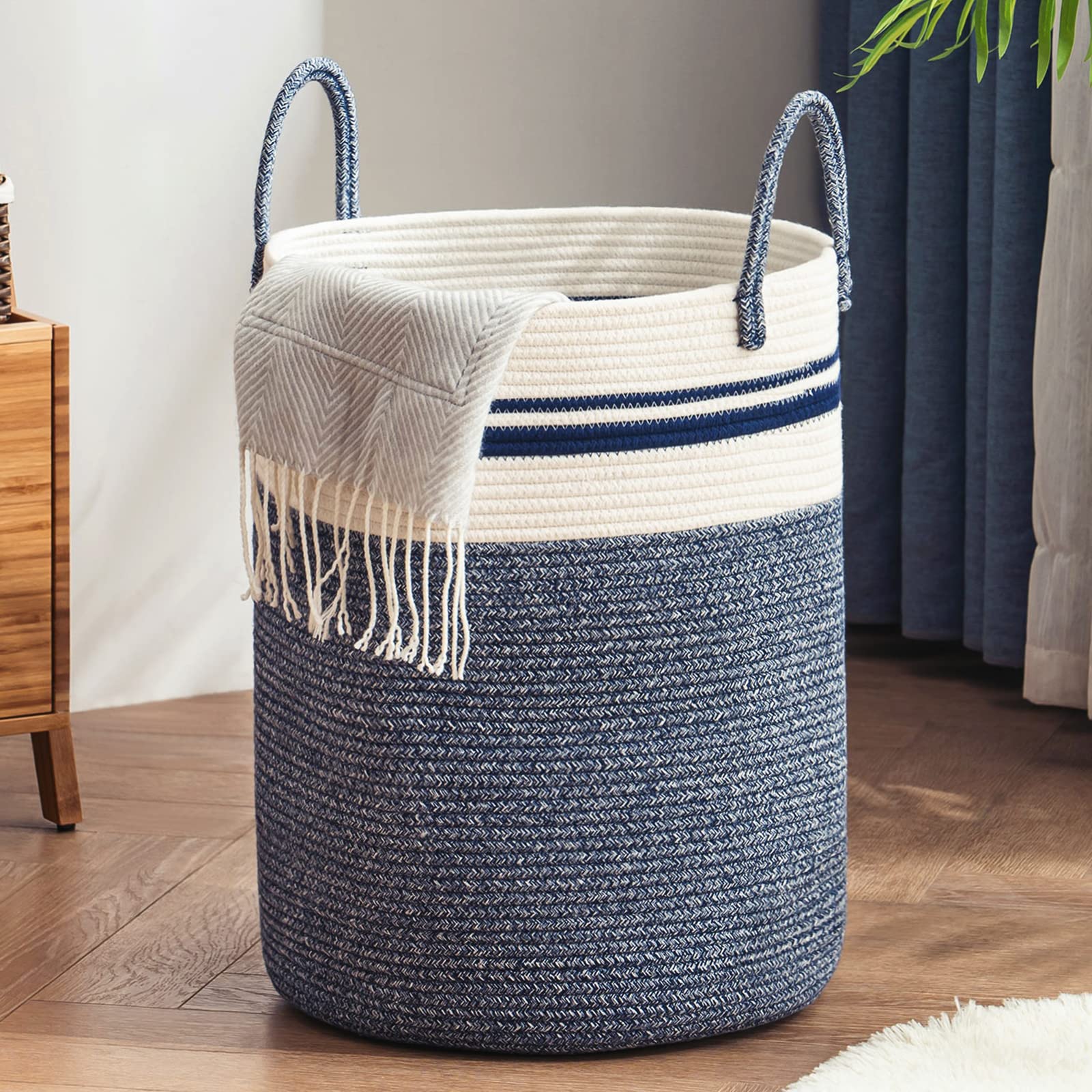 Woven Rope Clothes Storage Laundry Basket