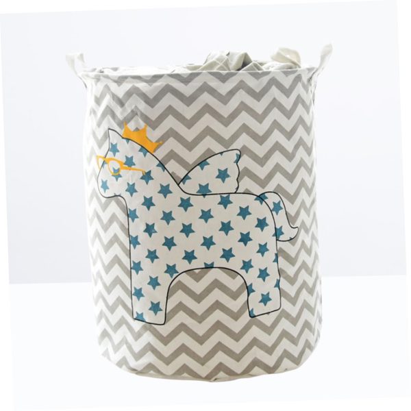2Pcs Pentagram Wavy Horse Clothes Storage Laundry Basket