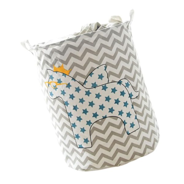 2Pcs Pentagram Wavy Horse Clothes Storage Laundry Basket