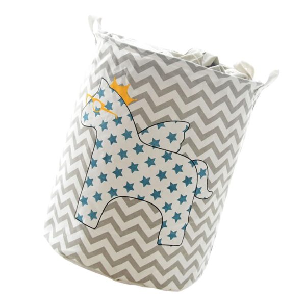 2Pcs Pentagram Wavy Horse Clothes Storage Laundry Basket