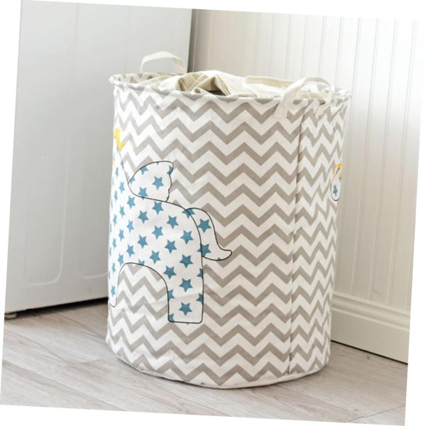 2Pcs Pentagram Wavy Horse Clothes Storage Laundry Basket