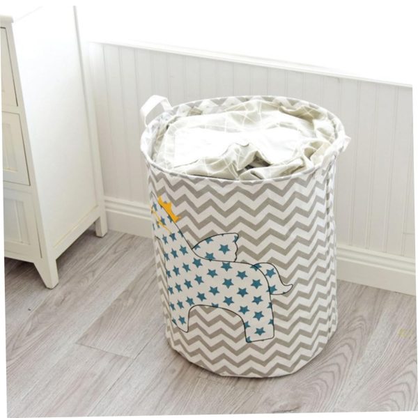 2Pcs Pentagram Wavy Horse Clothes Storage Laundry Basket