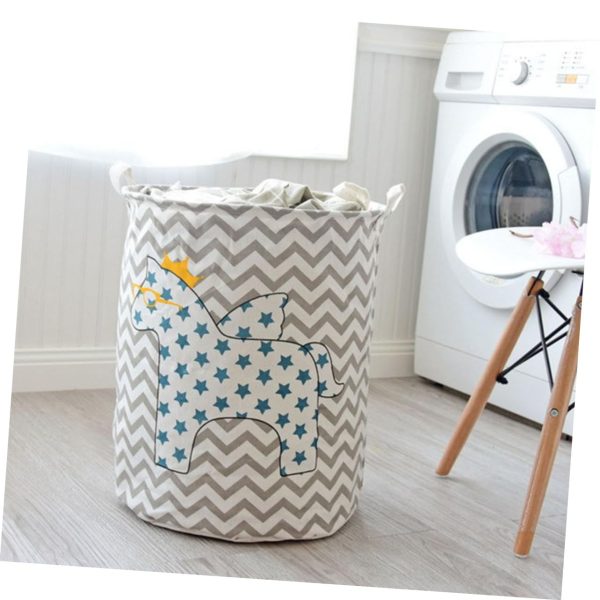2Pcs Pentagram Wavy Horse Clothes Storage Laundry Basket