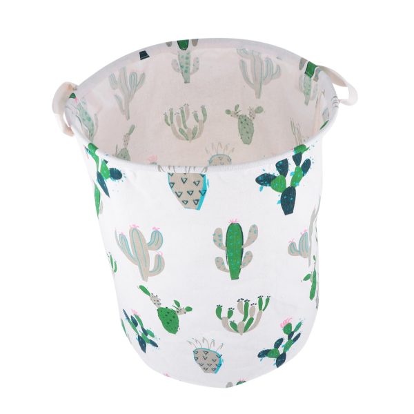 Collapsible Cotton Linen Clothes Storage Laundry Basket