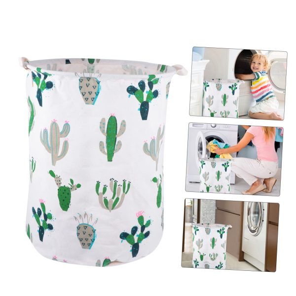Collapsible Cotton Linen Clothes Storage Laundry Basket