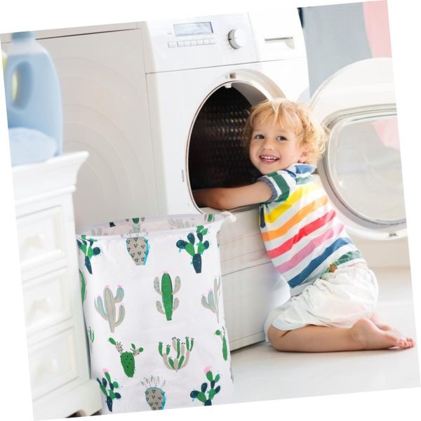 Collapsible Cotton Linen Clothes Storage Laundry Basket