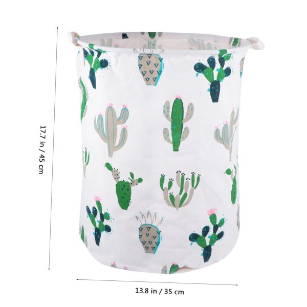 Collapsible Cotton Linen Clothes Storage Laundry Basket