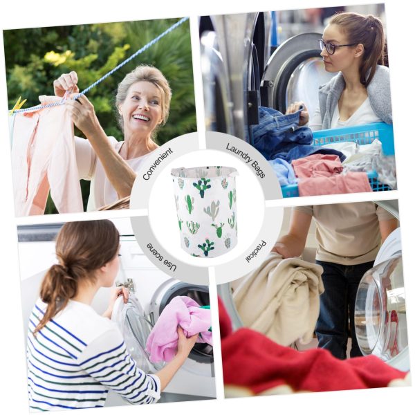 Collapsible Cotton Linen Clothes Storage Laundry Basket