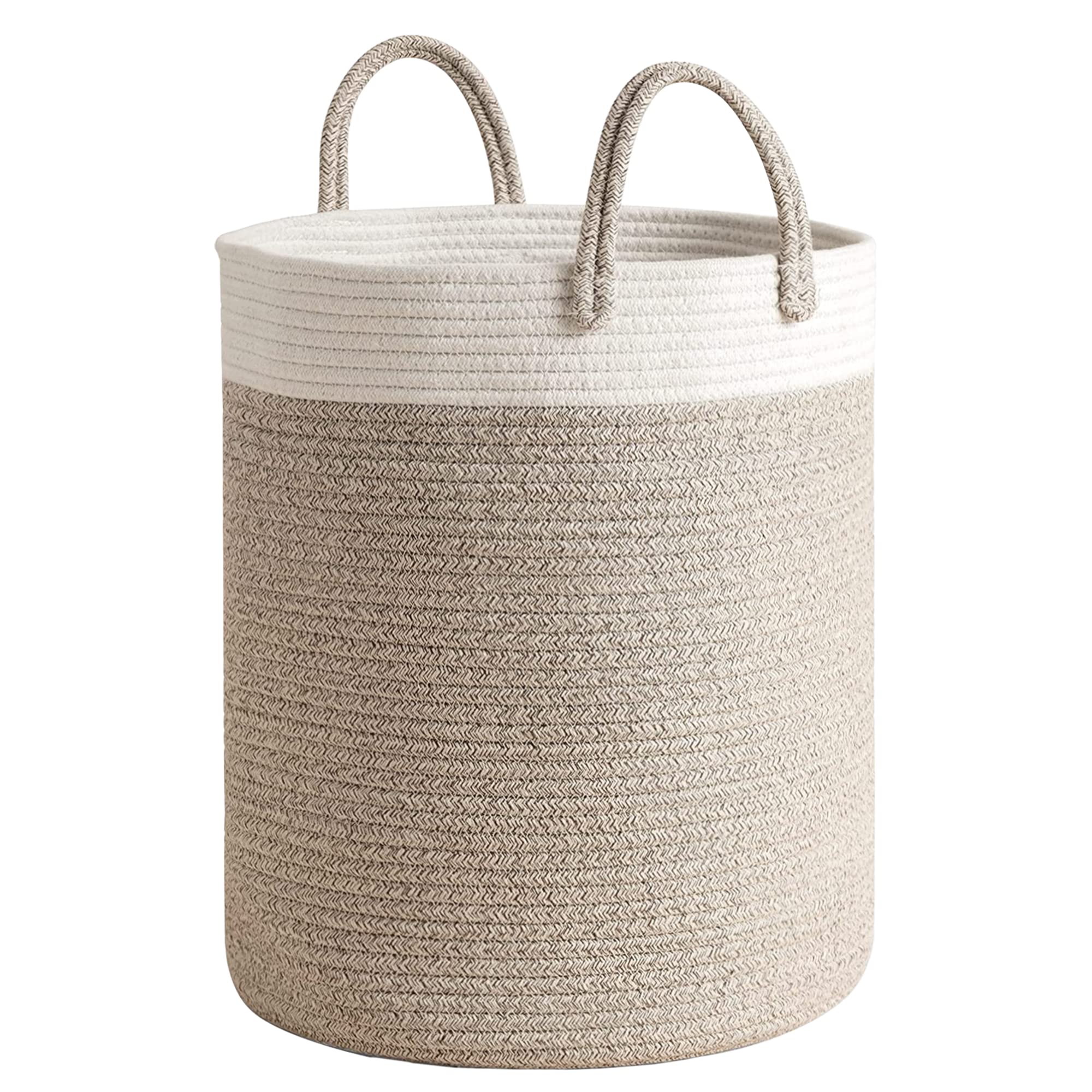 Large Tall Woven Rope Storage Laundry Basket
