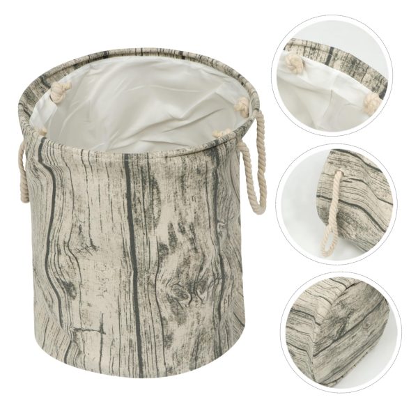 Wooden Pile Pattern Laundry Basket